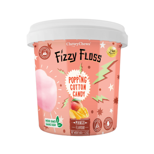 Fizzy floss popping cotton candy mango